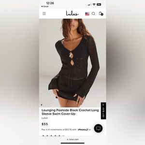 Lulus Black Crochet Cover Up